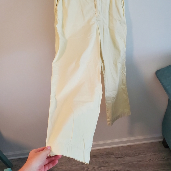J. CREW 100% cotton banana yellow trouser pants lightweight size 34x36 - Picture 4 of 8